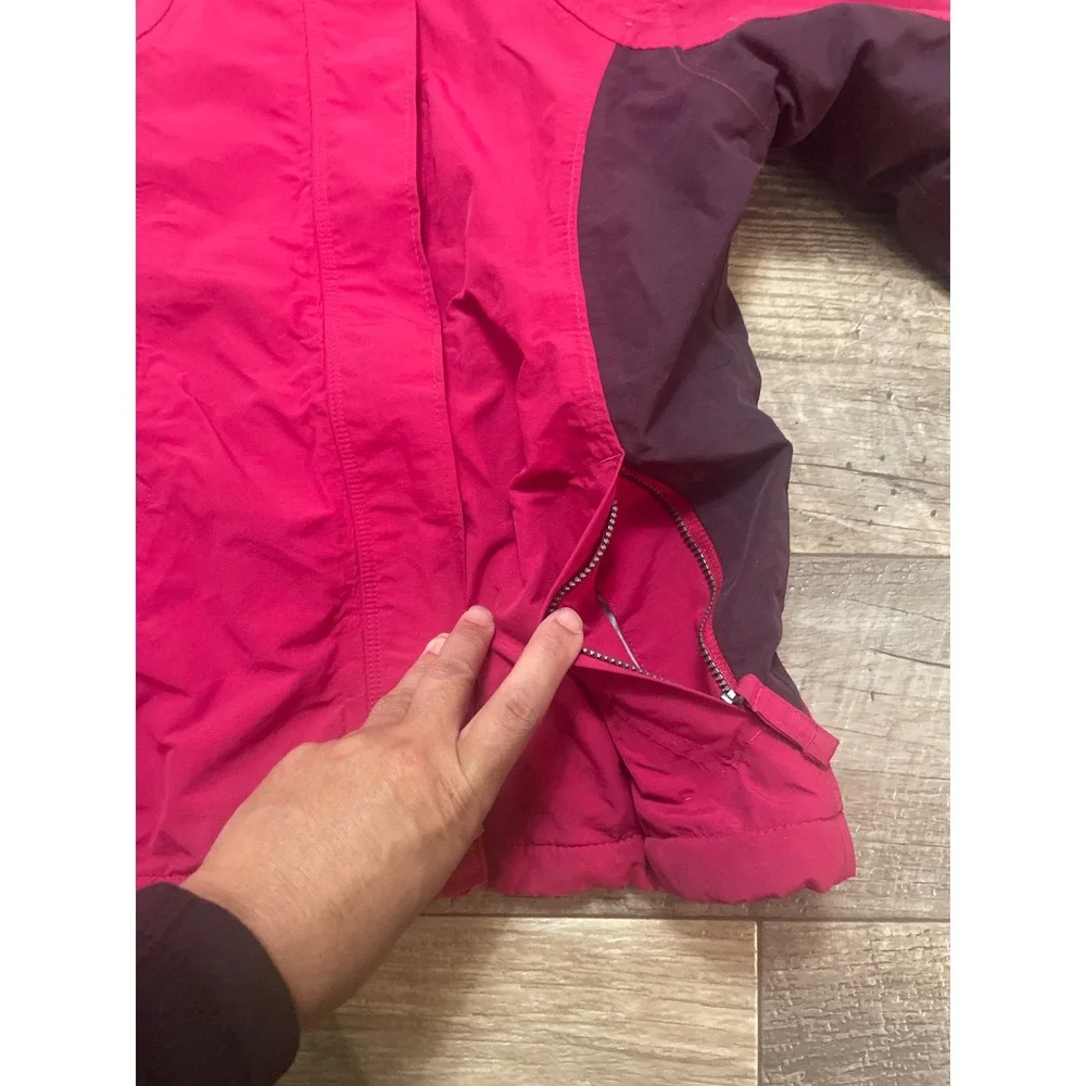 Lands End Squall Kids Jacket Sz M 5-6 Dark Red‎ Waterproof Hooded Winter Coat